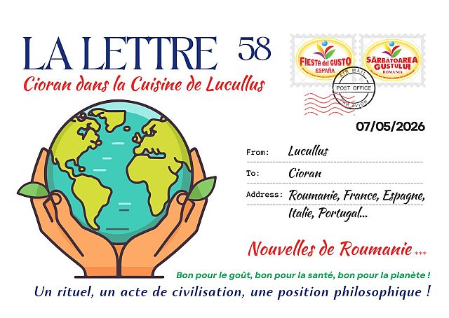 La Lettre N° 58 – Mai 2026 – Cioran dans la cuisine de Lucullus !