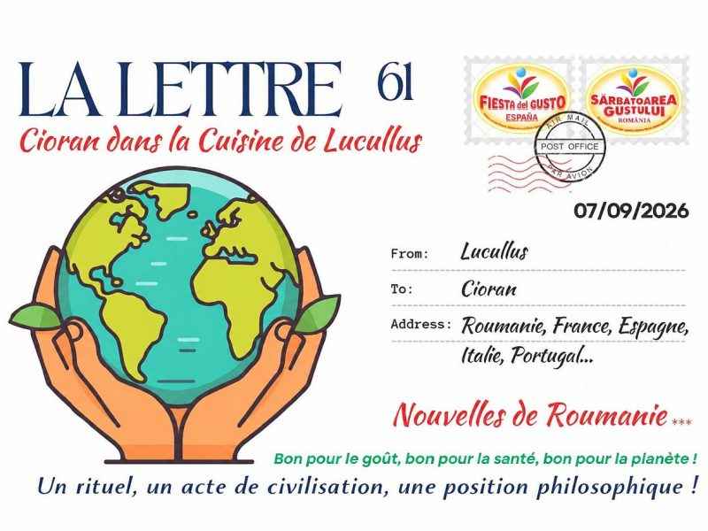 La Lettre N° 61 – Septembre 2026 – Cioran dans la cuisine de Lucullus !
