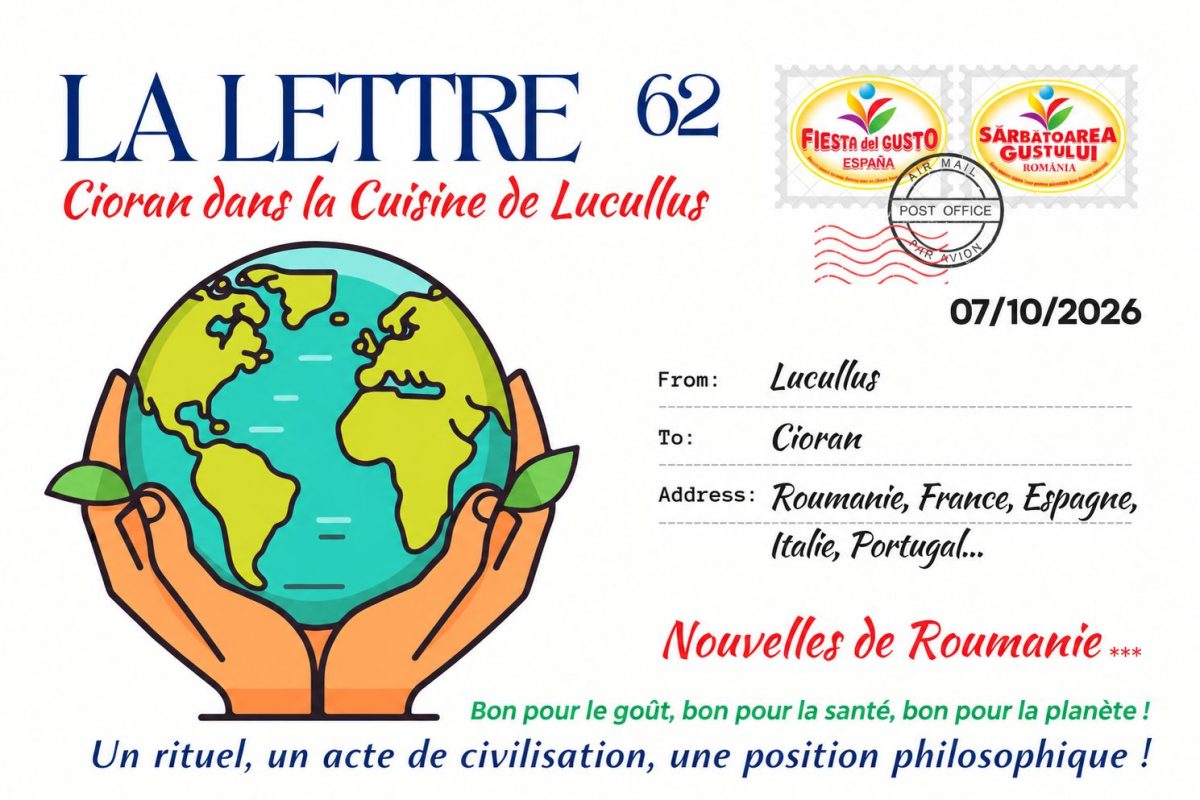 La Lettre N° 62 – Octobre 2026 – Cioran dans la cuisine de Lucullus !