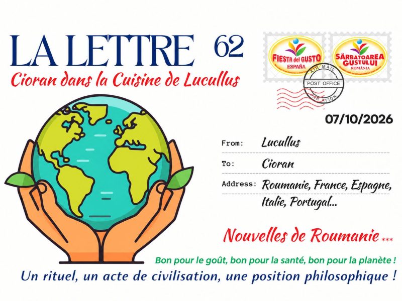 La Lettre N° 62 – Octobre 2026 – Cioran dans la cuisine de Lucullus !
